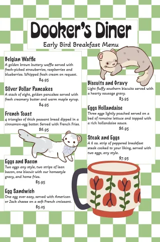 Ferrets on a Menu