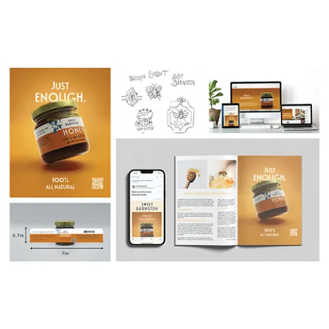 a layout of a honey brand