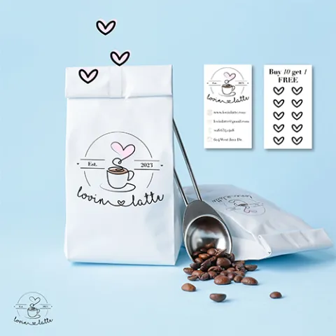 a photo of a coffee brand mockup