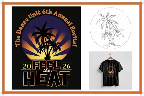 T-shirt design for The Dance Units 6th annual recital