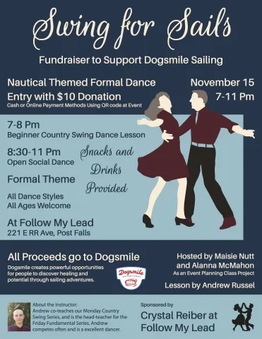 flyer for swing for sails dance
