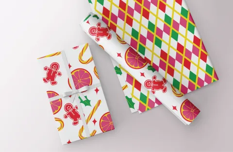christmas wrapping paper design