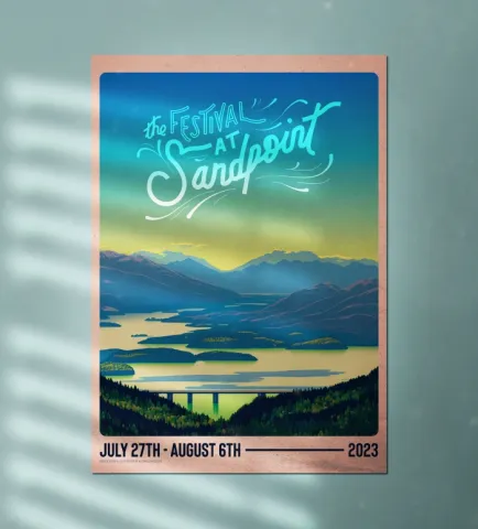 image of the festival at Sandpoint 2023 poster
