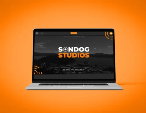image of sondog studios website design