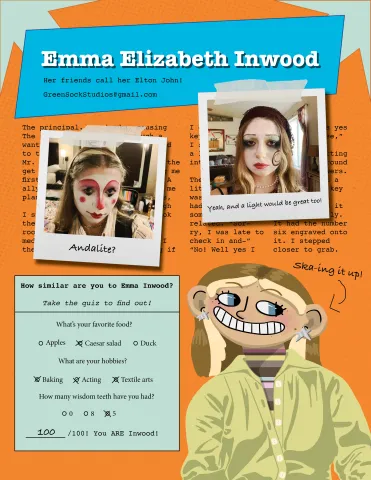 An editorial page introducing Emma Inwood