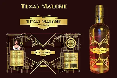 Texas Malone Whiskey label
